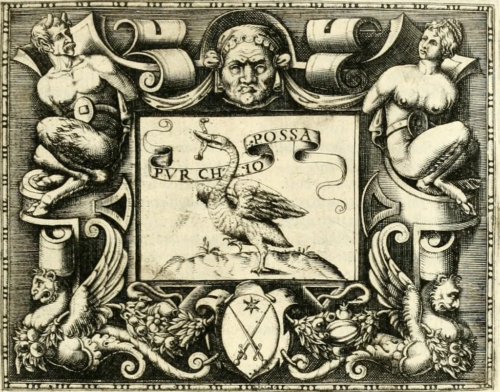 An illustration from Le imprese illvstri : con espositioni et discorsi, 1566, leaf 106