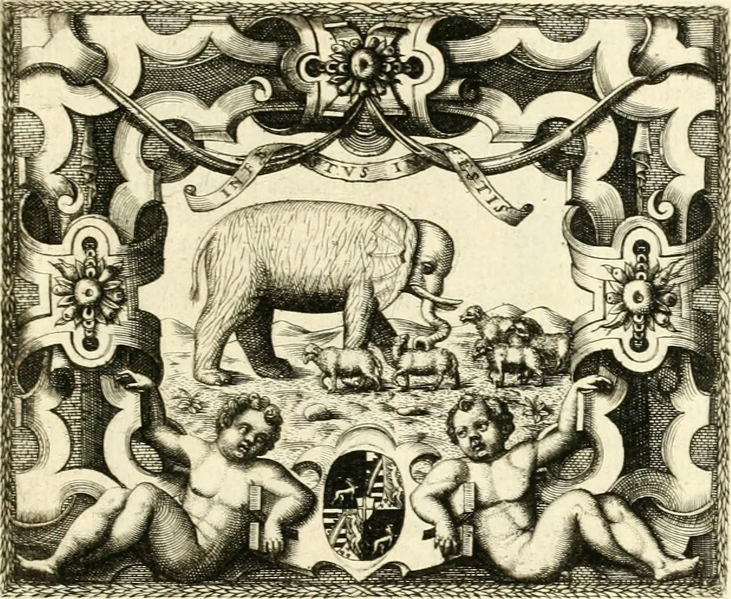 An illustration from Le imprese illvstri : con espositioni et discorsi, 1566, leaf 202