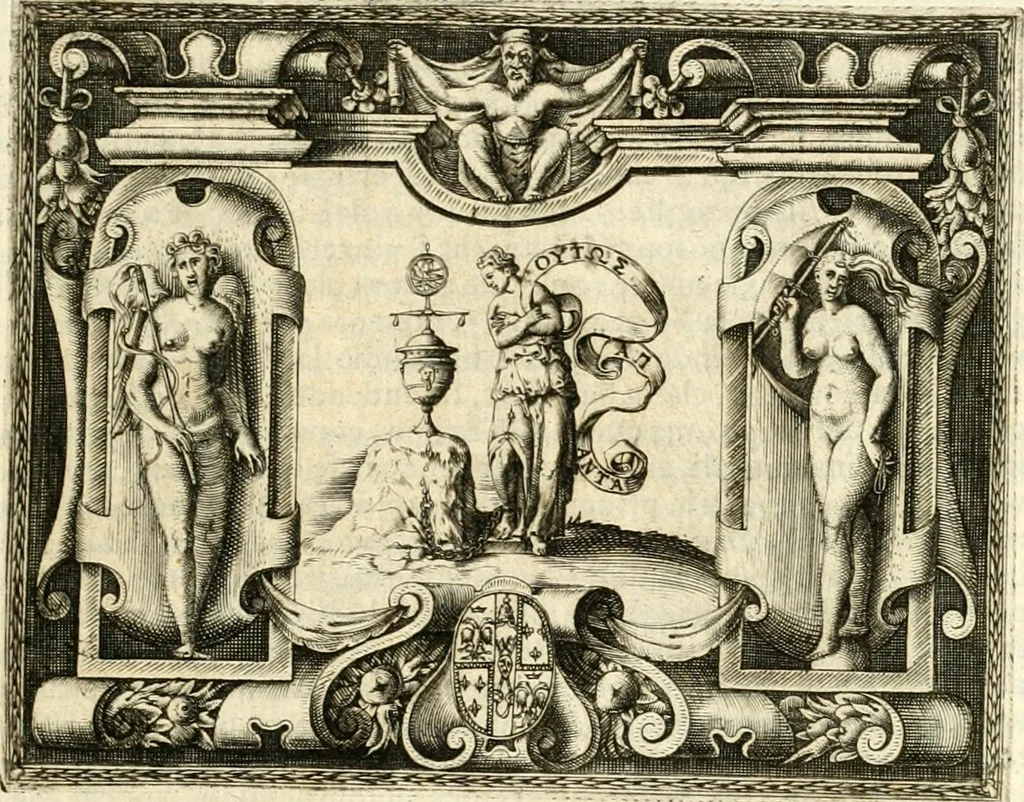 An illustration from Le imprese illvstri : con espositioni et discorsi, 1566, leaf 210
