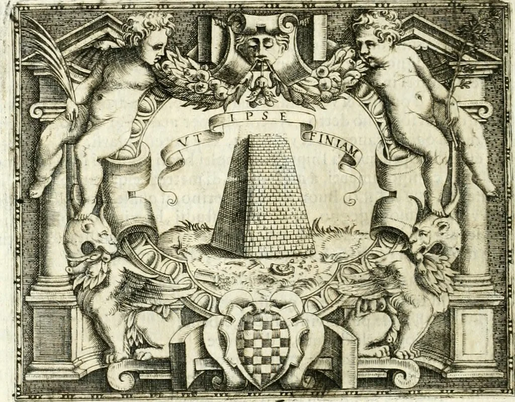 An illustration from Le imprese illvstri : con espositioni et discorsi, 1566, leaf 217