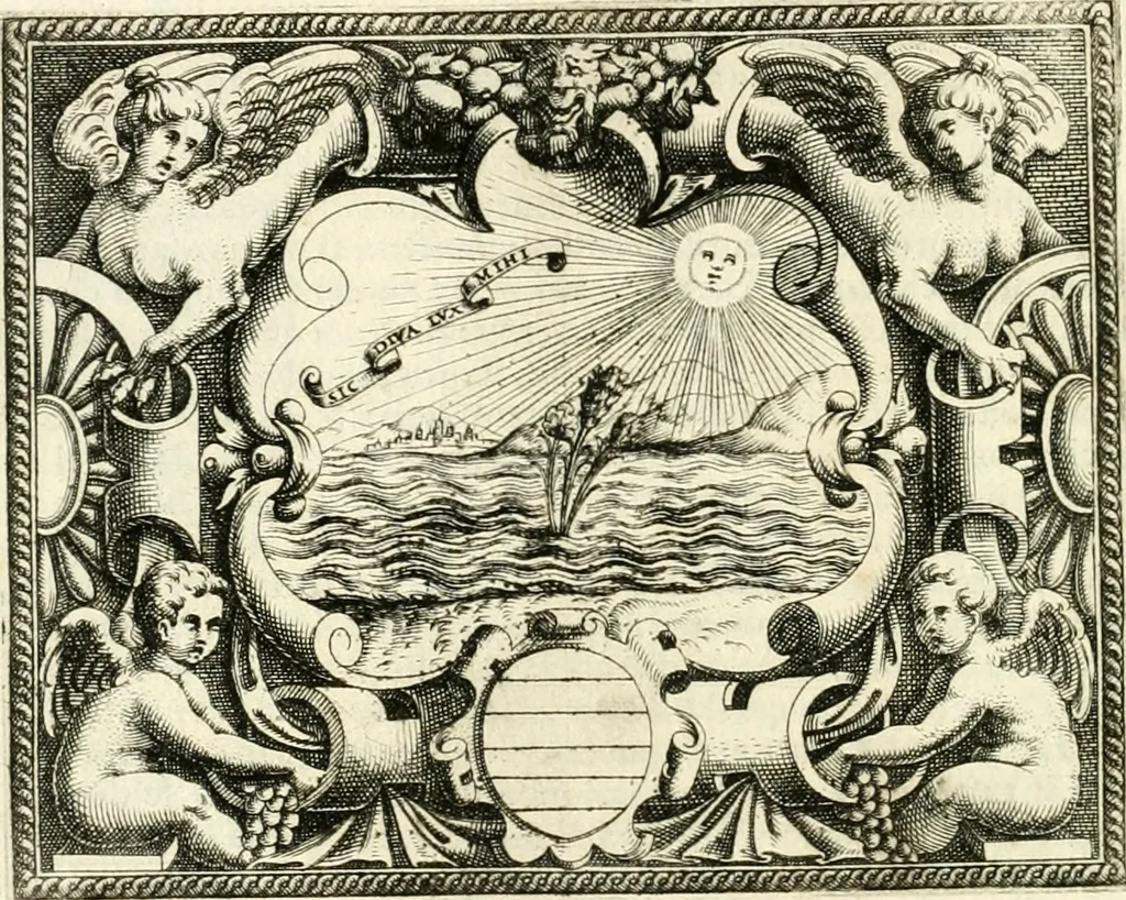 An illustration from Le imprese illvstri : con espositioni et discorsi, 1566, leaf 235