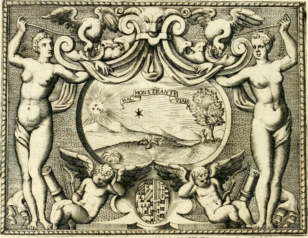 An illustration from Le imprese illvstri : con espositioni et discorsi, 1566, leaf 243