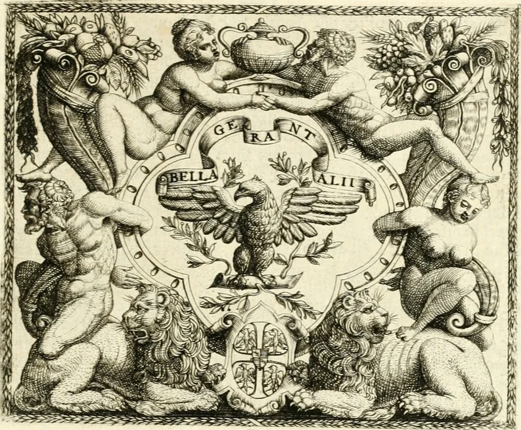 An illustration from Le imprese illvstri : con espositioni et discorsi, 1566, leaf 264