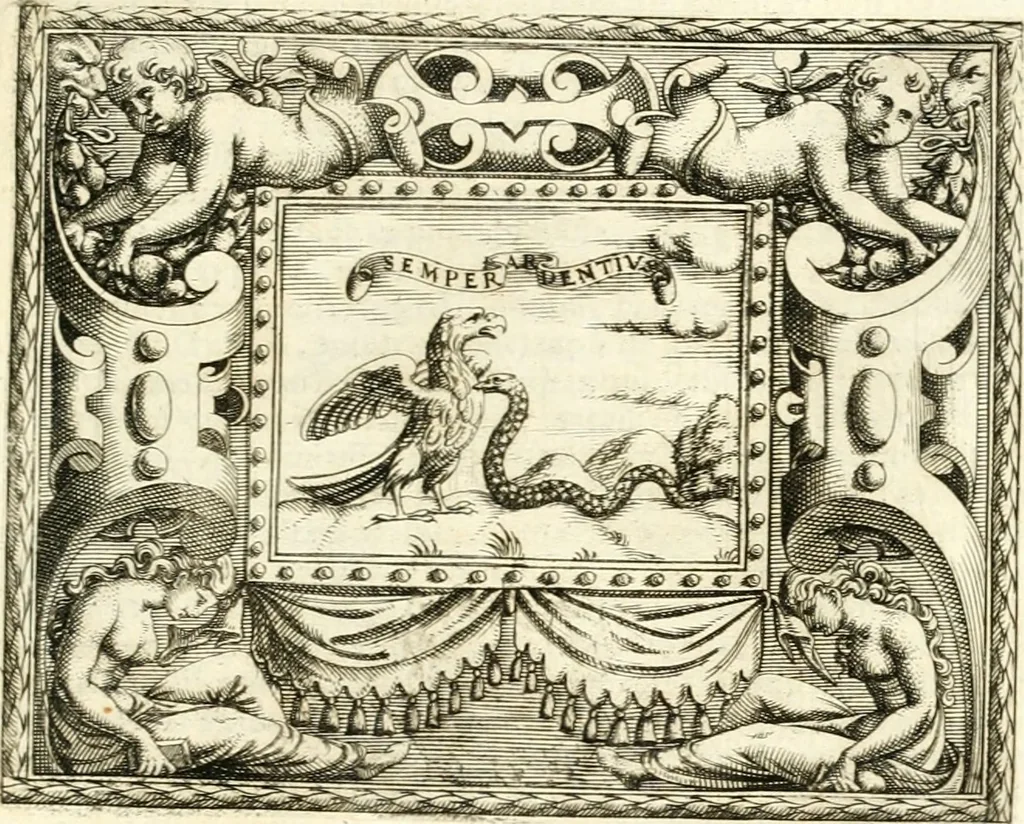An illustration from Le imprese illvstri : con espositioni et discorsi, 1566, leaf 304