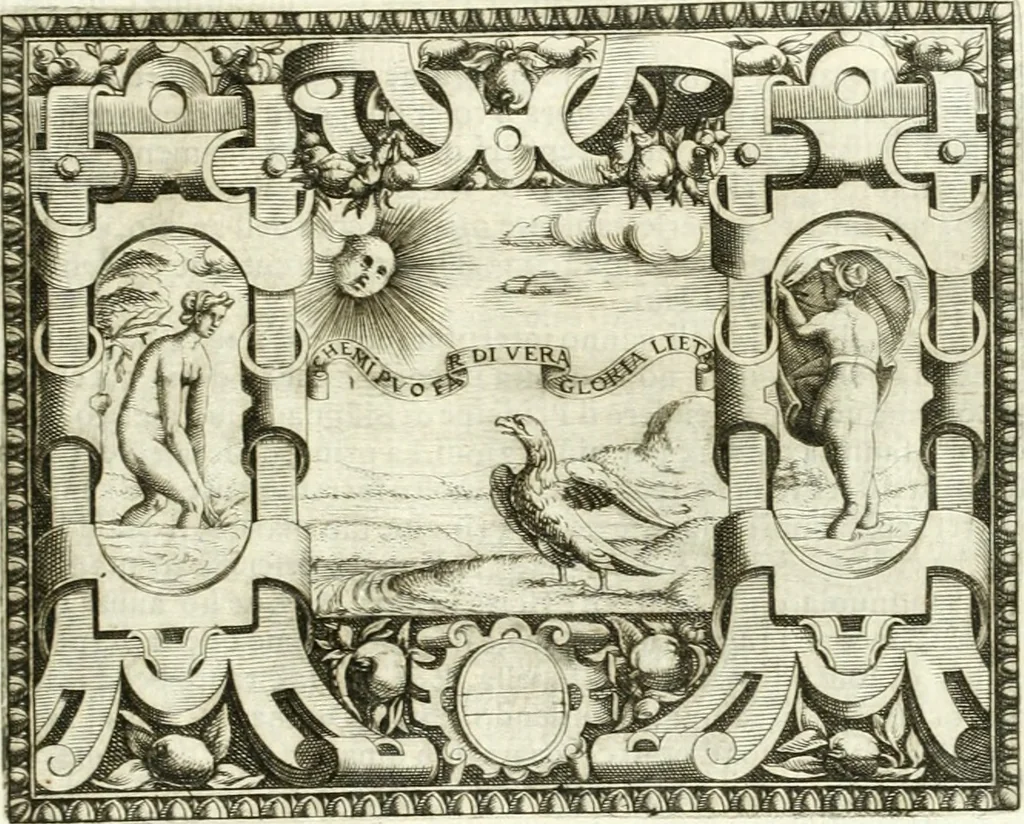An illustration from Le imprese illvstri : con espositioni et discorsi, 1566, leaf 318