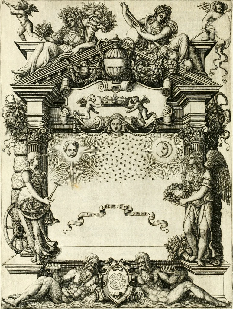 An illustration from Le imprese illvstri : con espositioni et discorsi, 1566, leaf 335