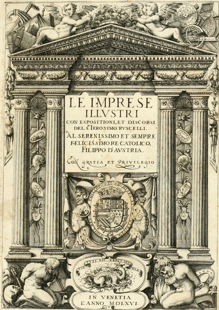 An illustration from Le imprese illvstri : con espositioni et discorsi, 1566, leaf 4