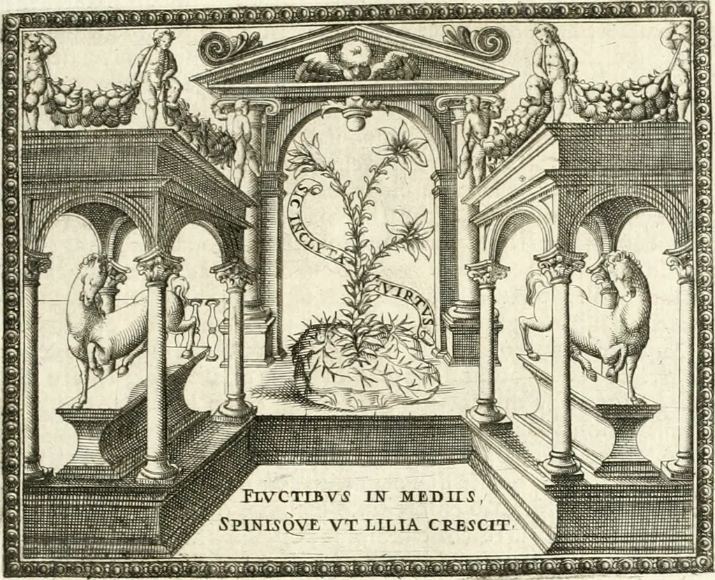 An illustration from Le imprese illvstri : con espositioni et discorsi, 1566, leaf 40