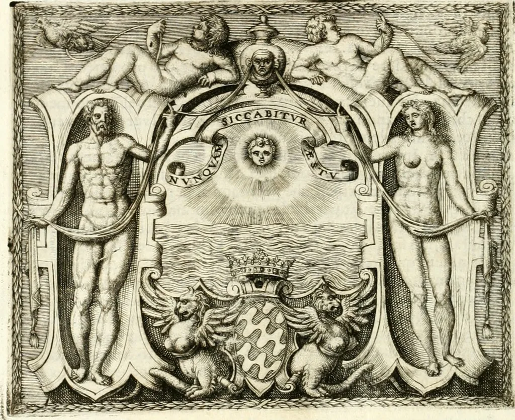 An illustration from Le imprese illvstri : con espositioni et discorsi, 1566, leaf 413