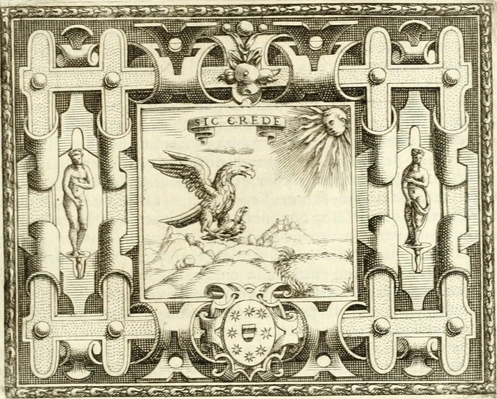 An illustration from Le imprese illvstri : con espositioni et discorsi, 1566, leaf 418