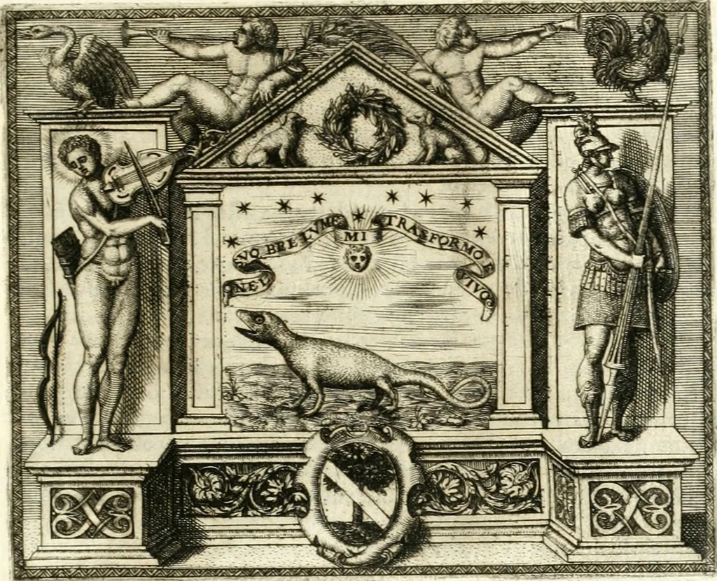 An illustration from Le imprese illvstri : con espositioni et discorsi, 1566, leaf 434