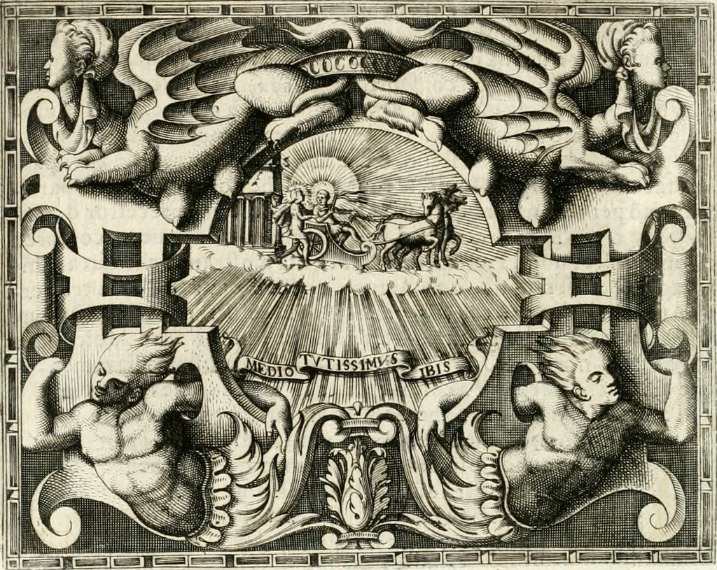 An illustration from Le imprese illvstri : con espositioni et discorsi, 1566, leaf 47