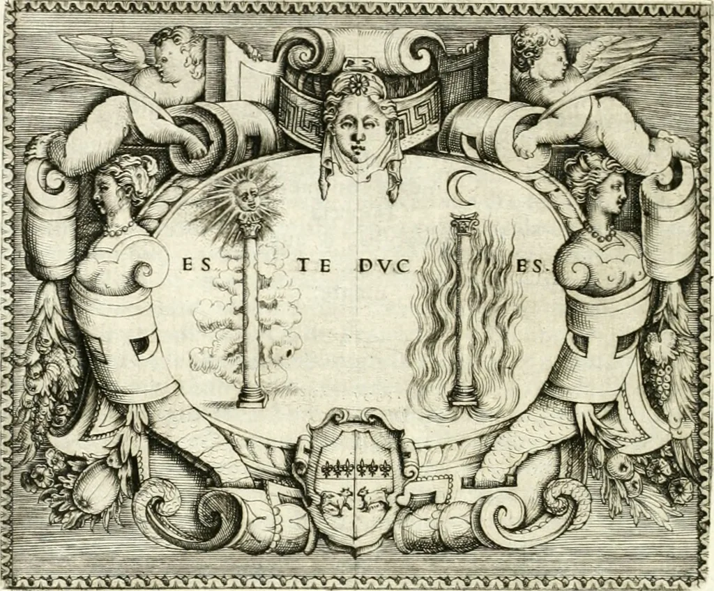 An illustration from Le imprese illvstri : con espositioni et discorsi, 1566, leaf 471