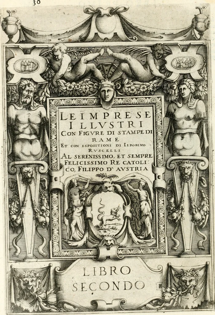 An illustration from Le imprese illvstri : con espositioni et discorsi, 1566, leaf 49