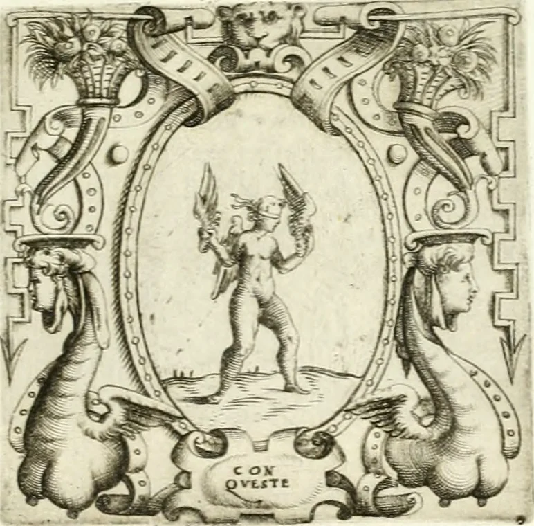 An illustration from Le imprese illvstri : con espositioni et discorsi, 1566, leaf 494