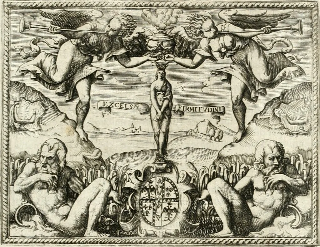 An illustration from Le imprese illvstri : con espositioni et discorsi, 1566, leaf 50