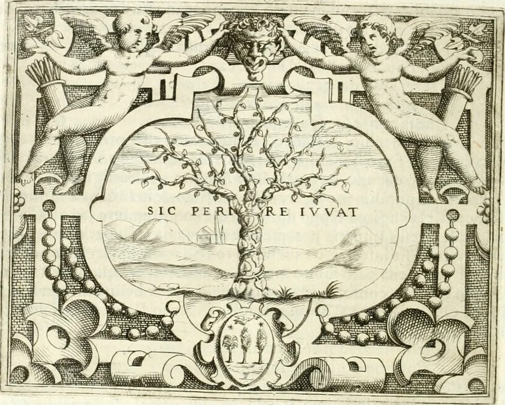 An illustration from Le imprese illvstri : con espositioni et discorsi, 1566, leaf 553