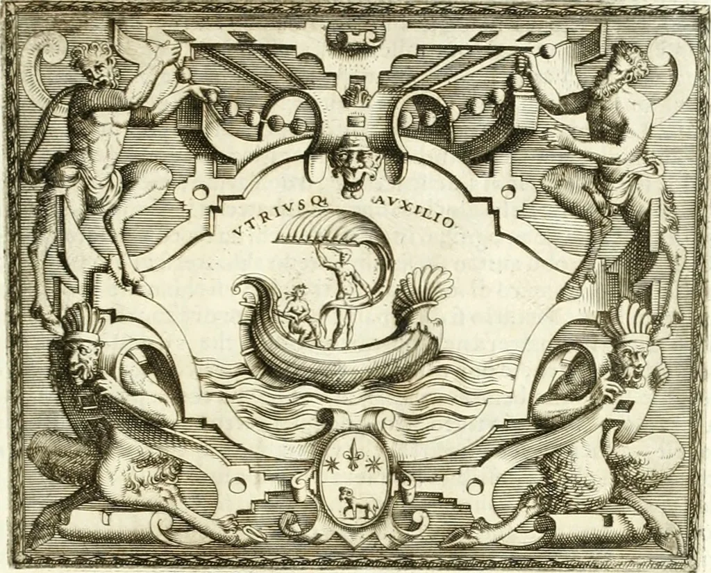An illustration from Le imprese illvstri : con espositioni et discorsi, 1566, leaf 556