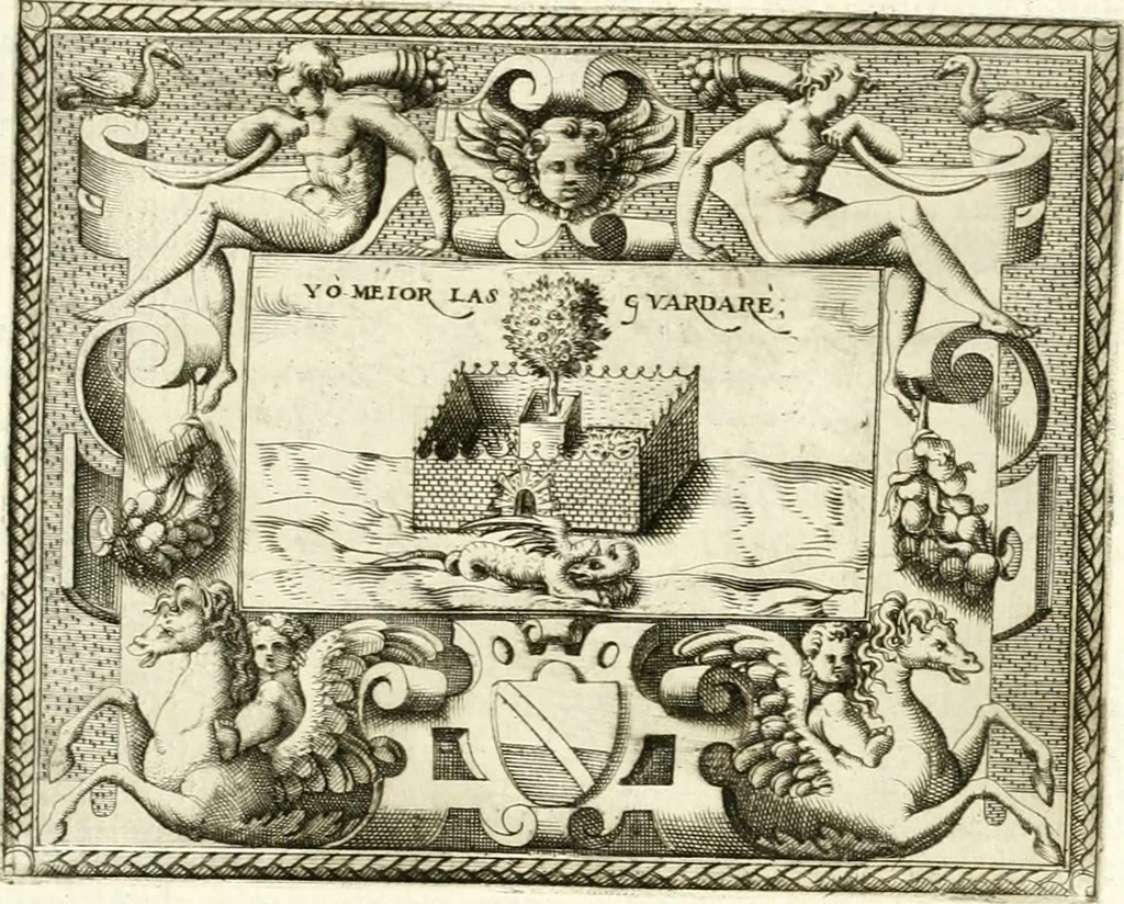 An illustration from Le imprese illvstri : con espositioni et discorsi, 1566, leaf 558