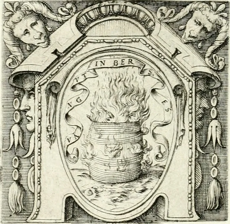An illustration from Le imprese illvstri : con espositioni et discorsi, 1566, leaf 57