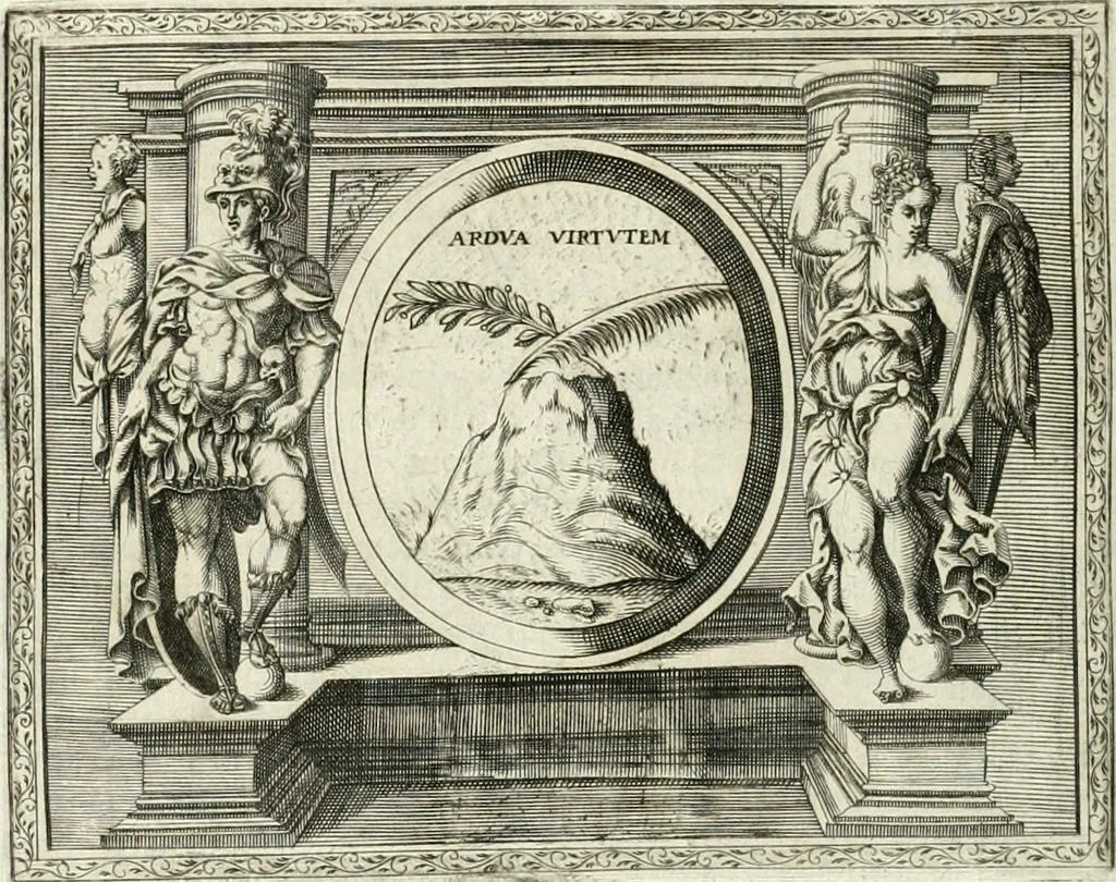 An illustration from Le imprese illvstri : con espositioni et discorsi, 1566, leaf 575