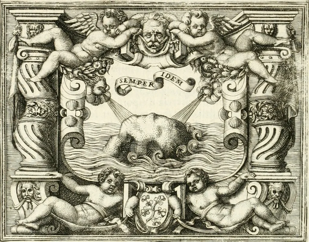An illustration from Le imprese illvstri : con espositioni et discorsi, 1566, leaf 597