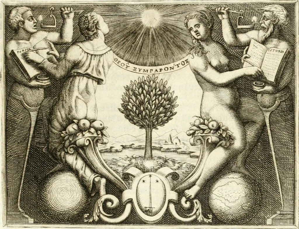 An illustration from Le imprese illvstri : con espositioni et discorsi, 1566, leaf 600