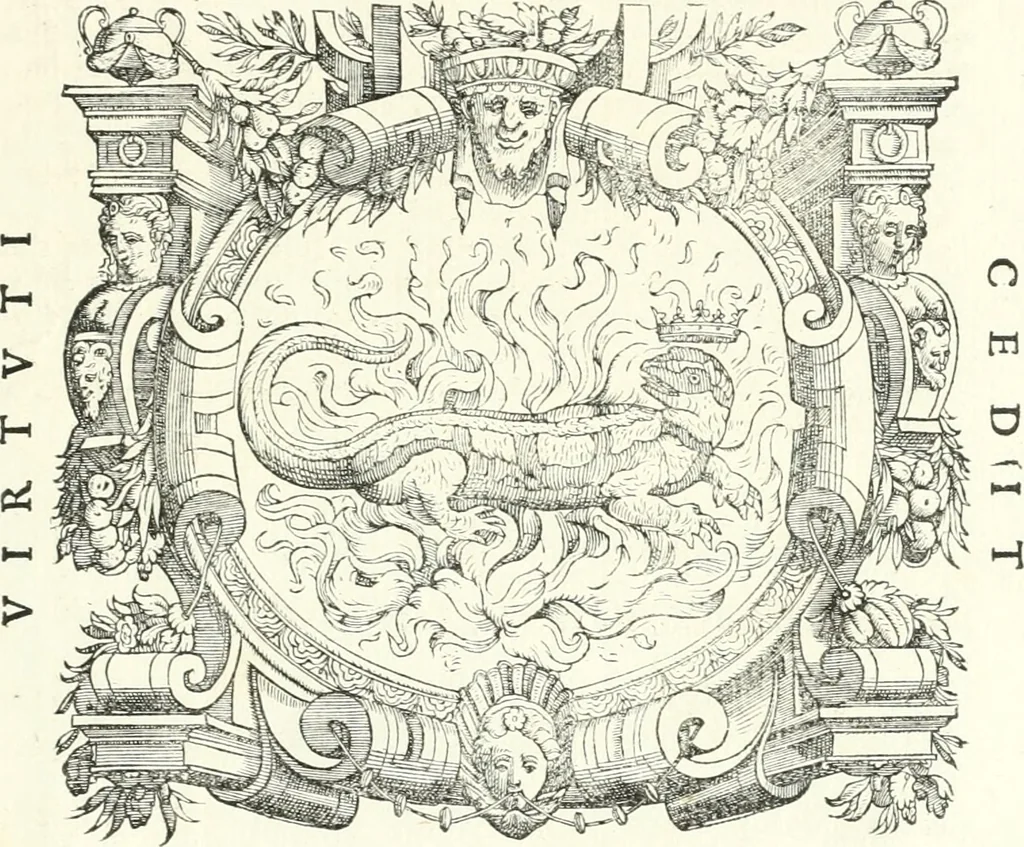 An illustration from Le imprese illvstri : con espositioni et discorsi, 1566, leaf 606