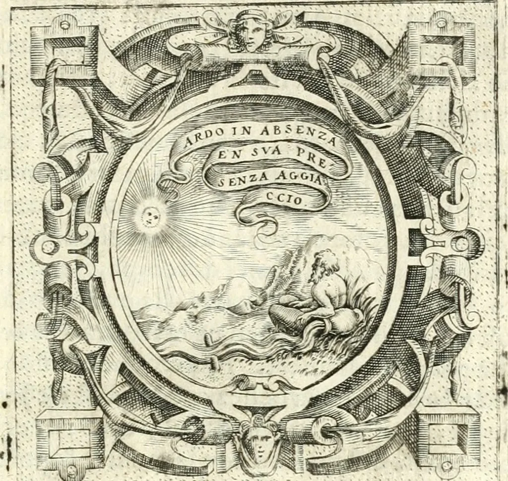 An illustration from Imprese illvstri di diuersi, 1586, leaf 186