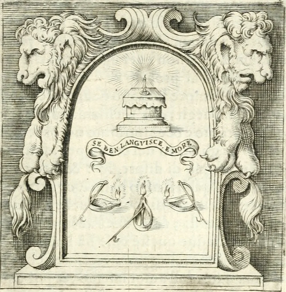 An illustration from Imprese illvstri di diuersi, 1586, leaf 192