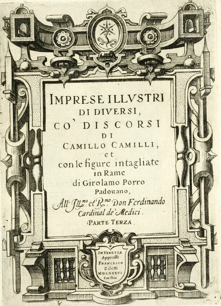 An illustration from Imprese illvstri di diuersi, 1586, leaf 294
