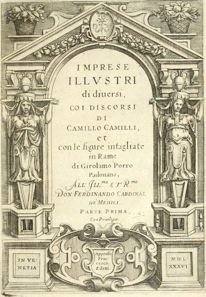 An illustration from Imprese illvstri di diuersi, 1586, leaf 8