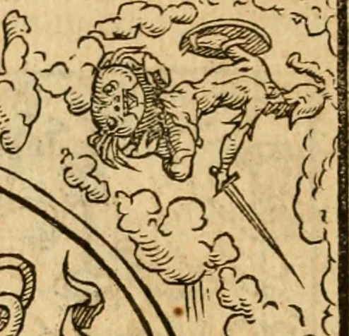 An illustration from Dialogo dell'imprese militari et amorose di monsignor Giovio, vescouo di Nocera : con vn ragionamento di messer Lodouico Domenichi nel medesimo soggetto ; con la tavola, 1559, leaf 101