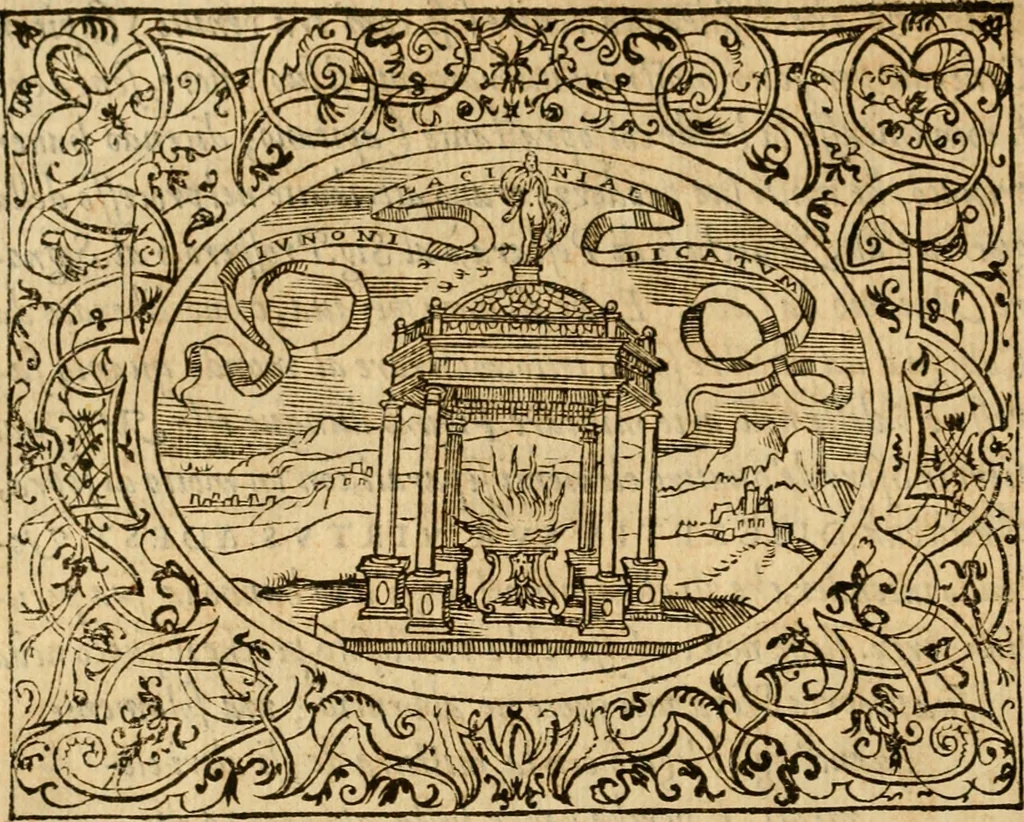 An illustration from Dialogo dell'imprese militari et amorose di monsignor Giovio, vescouo di Nocera : con vn ragionamento di messer Lodouico Domenichi nel medesimo soggetto ; con la tavola, 1559, leaf 111