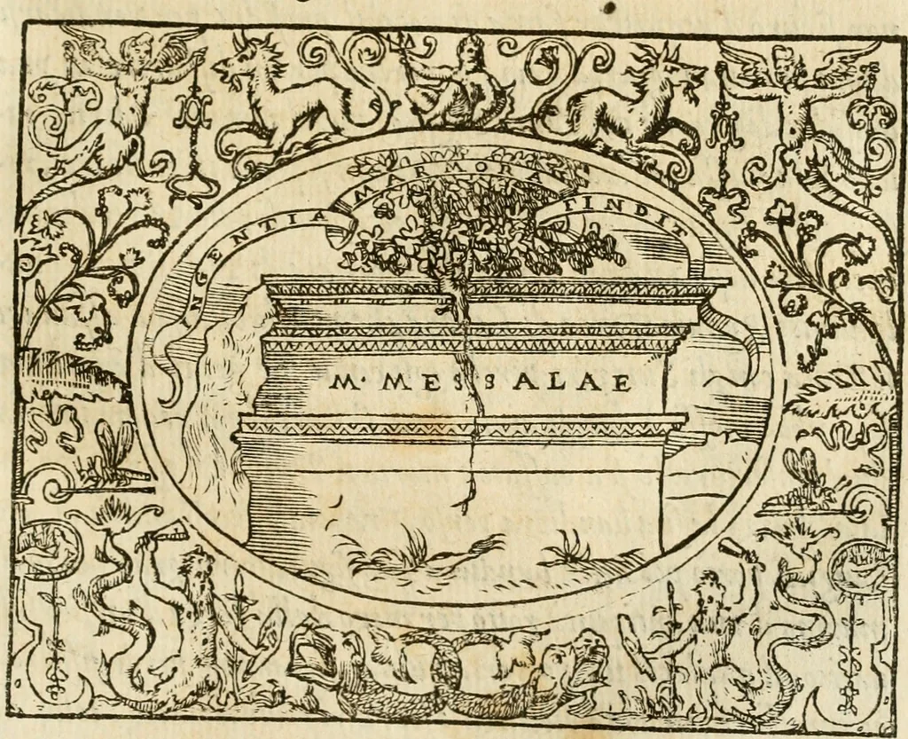 An illustration from Dialogo dell'imprese militari et amorose di monsignor Giovio, vescouo di Nocera : con vn ragionamento di messer Lodouico Domenichi nel medesimo soggetto ; con la tavola, 1559, leaf 132