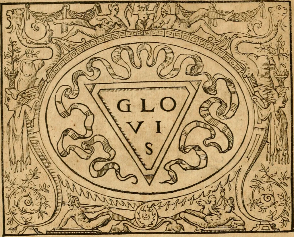 An illustration from Dialogo dell'imprese militari et amorose di monsignor Giovio, vescouo di Nocera : con vn ragionamento di messer Lodouico Domenichi nel medesimo soggetto ; con la tavola, 1559, leaf 49
