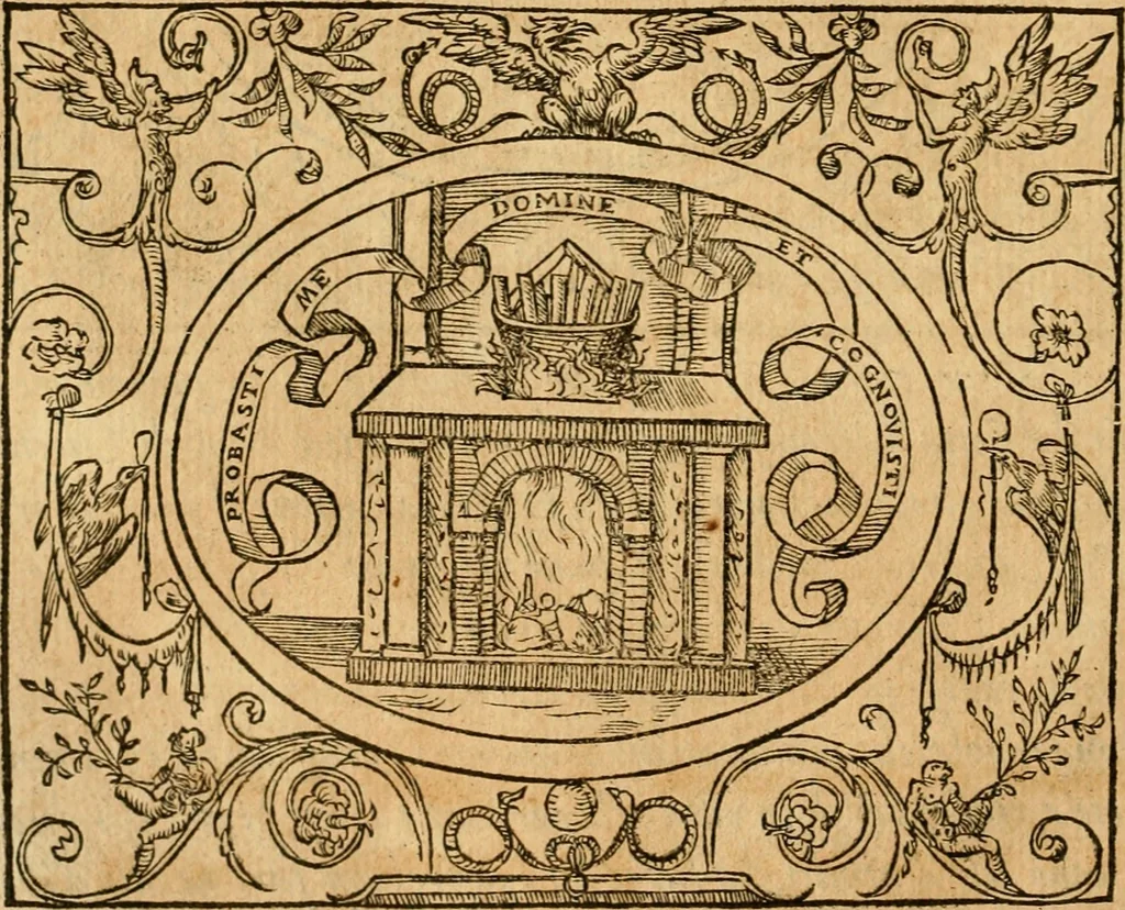 An illustration from Dialogo dell'imprese militari et amorose di monsignor Giovio, vescouo di Nocera : con vn ragionamento di messer Lodouico Domenichi nel medesimo soggetto ; con la tavola, 1559, leaf 73