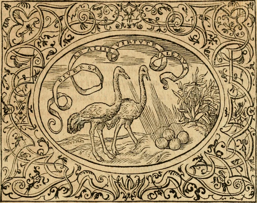 An illustration from Dialogo dell'imprese militari et amorose di monsignor Giovio, vescouo di Nocera : con vn ragionamento di messer Lodouico Domenichi nel medesimo soggetto ; con la tavola, 1559, leaf 90