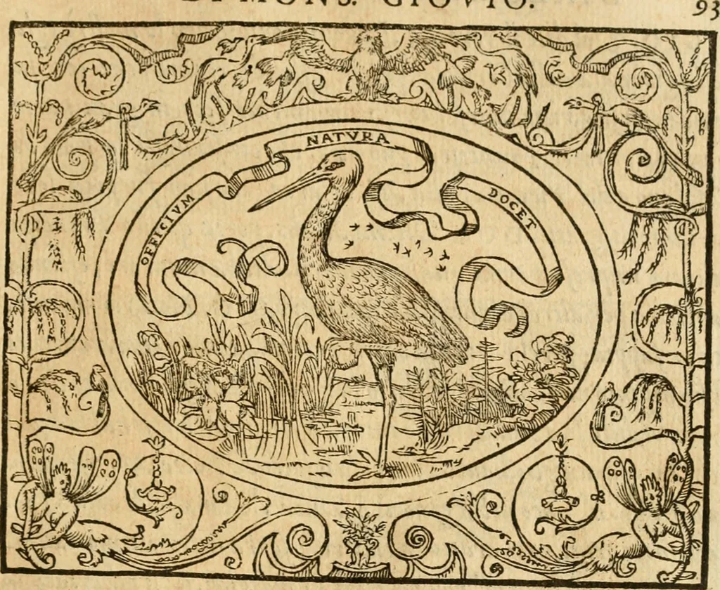 An illustration from Dialogo dell'imprese militari et amorose di monsignor Giovio, vescouo di Nocera : con vn ragionamento di messer Lodouico Domenichi nel medesimo soggetto ; con la tavola, 1559, leaf 98
