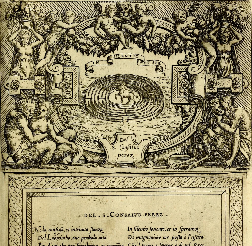 An illustration from Imprese nobili et ingeniose di diversi prencipi, et d'altri personaggi illustri nell'arme et nelle lettere : le quali, col disegno loro estrinseco, dimostrano l'animo, et la buona ò mala fortuna de gli autori loro, 1583, leaf 128