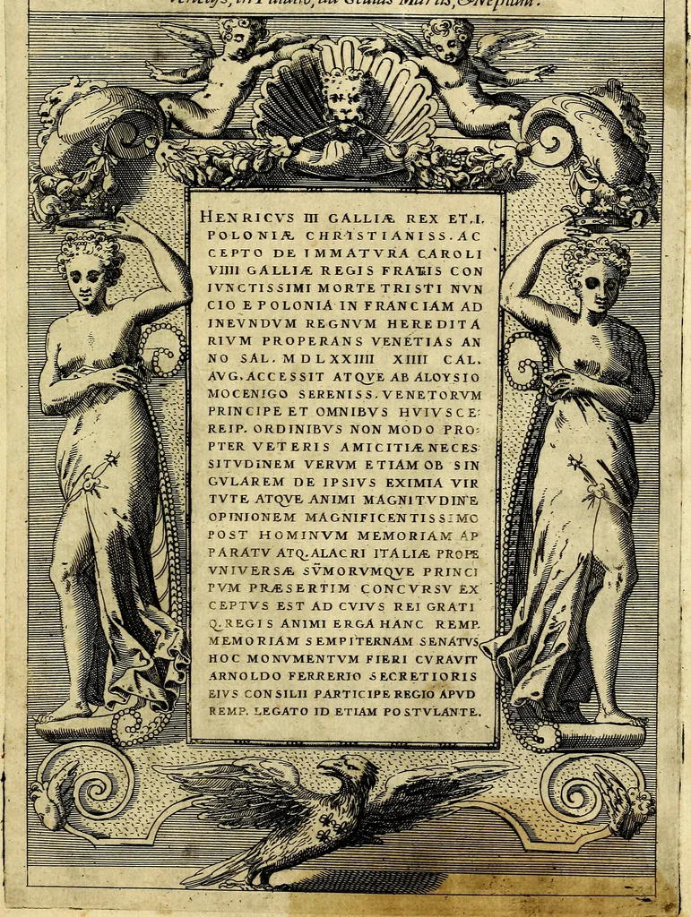 An illustration from Imprese nobili et ingeniose di diversi prencipi, et d'altri personaggi illustri nell'arme et nelle lettere : le quali, col disegno loro estrinseco, dimostrano l'animo, et la buona ò mala fortuna de gli autori loro, 1583, leaf 134