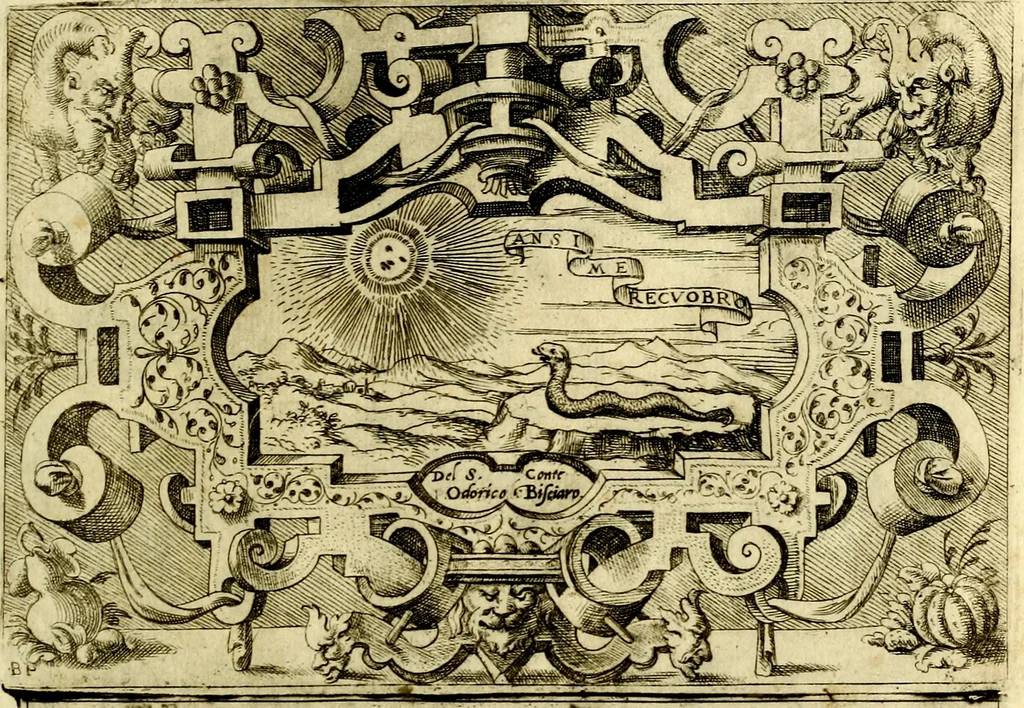 An illustration from Imprese nobili et ingeniose di diversi prencipi, et d'altri personaggi illustri nell'arme et nelle lettere : le quali, col disegno loro estrinseco, dimostrano l'animo, et la buona ò mala fortuna de gli autori loro, 1583, leaf 140