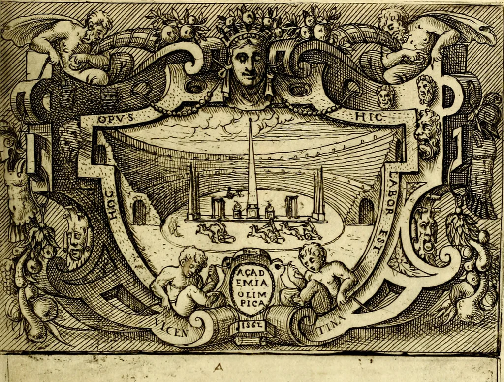 An illustration from Imprese nobili et ingeniose di diversi prencipi, et d'altri personaggi illustri nell'arme et nelle lettere : le quali, col disegno loro estrinseco, dimostrano l'animo, et la buona ò mala fortuna de gli autori loro, 1583, leaf 50