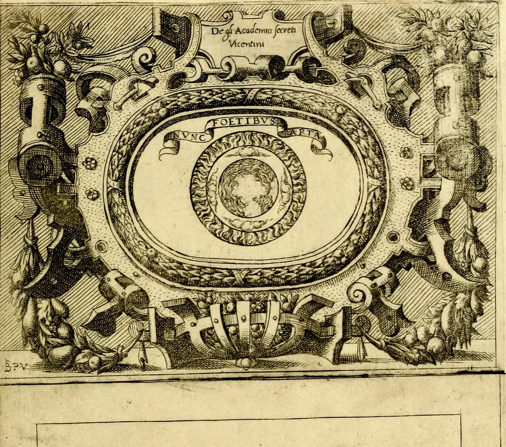 An illustration from Imprese nobili et ingeniose di diversi prencipi, et d'altri personaggi illustri nell'arme et nelle lettere : le quali, col disegno loro estrinseco, dimostrano l'animo, et la buona ò mala fortuna de gli autori loro, 1583, leaf 6
