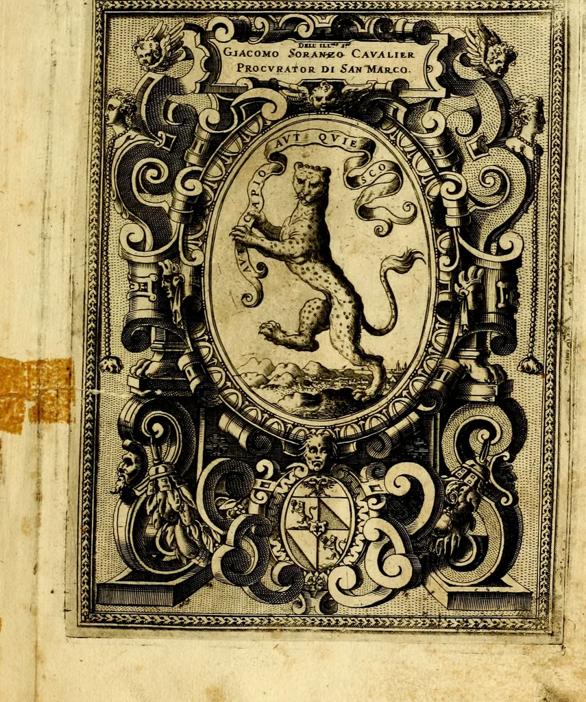 An illustration from Imprese nobili, et ingeniose di diversi prencipi et d'altri personnagi illustri : nell'arme et nelle lettere : le quali, col disegno loro estrinseco, dimostrano l'animo, et la buona o mala fortuna de gli autori loro, 1578, leaf 10