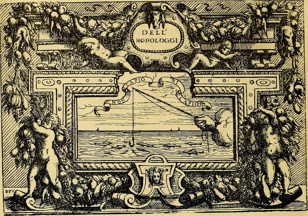 An illustration from Imprese nobili, et ingeniose di diversi prencipi et d'altri personnagi illustri : nell'arme et nelle lettere : le quali, col disegno loro estrinseco, dimostrano l'animo, et la buona o mala fortuna de gli autori loro, 1578, leaf 91