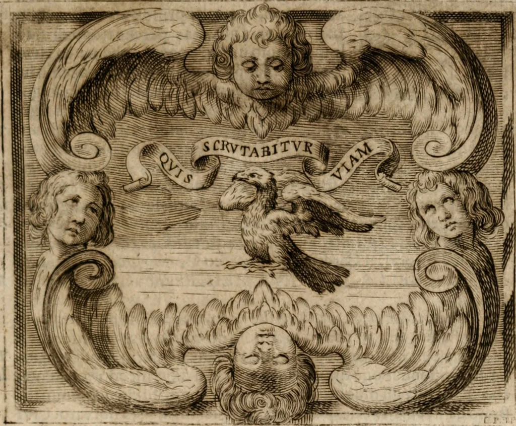 An illustration from Imprese sacre con triplicati discorsi, illustrate & arricchite. Con le aggiuntione [sic] ultimamente fattevi dall'istesso autore et in questa terza impressione, con sei copiosissime tavole molto più che prima adornate, 1629, leaf 276