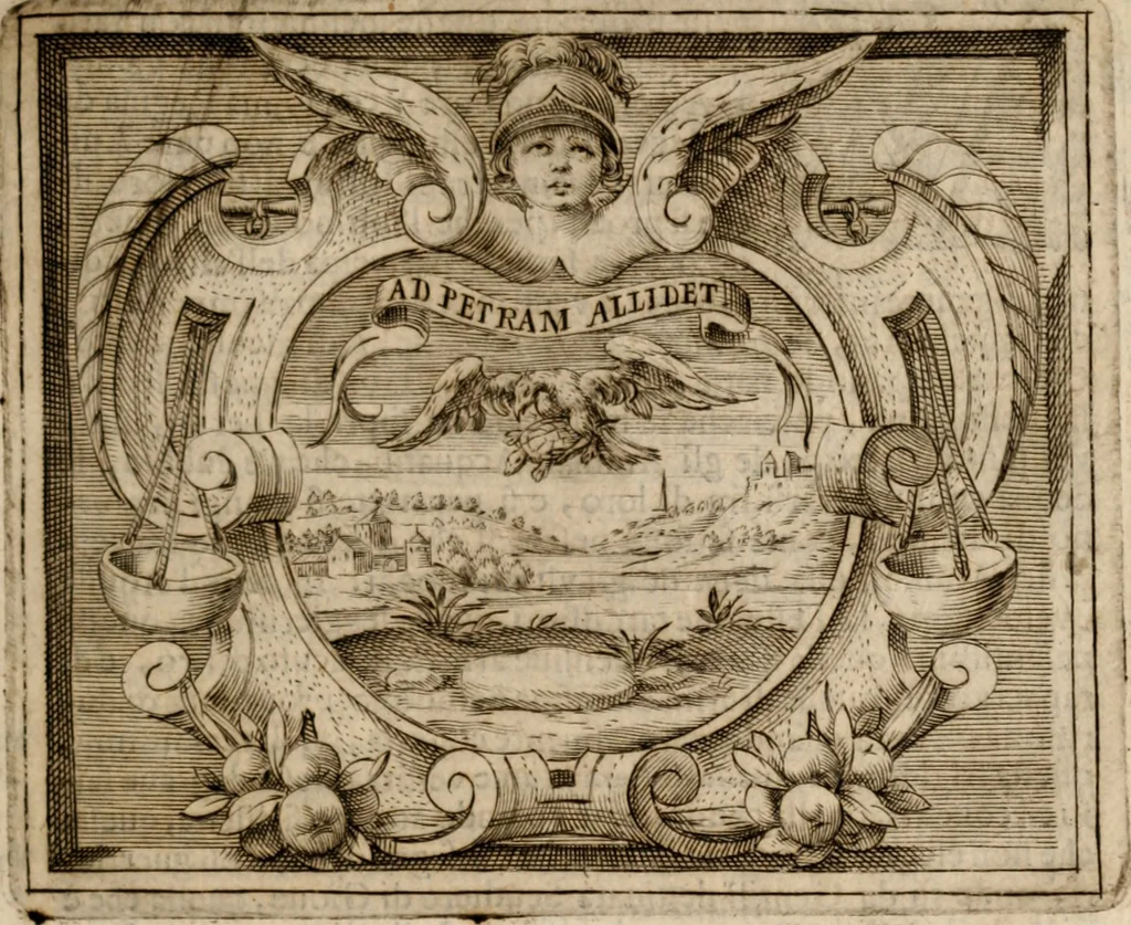 An illustration from Imprese sacre con triplicati discorsi, illustrate & arricchite. Con le aggiuntione [sic] ultimamente fattevi dall'istesso autore et in questa terza impressione, con sei copiosissime tavole molto più che prima adornate, 1629, leaf 342
