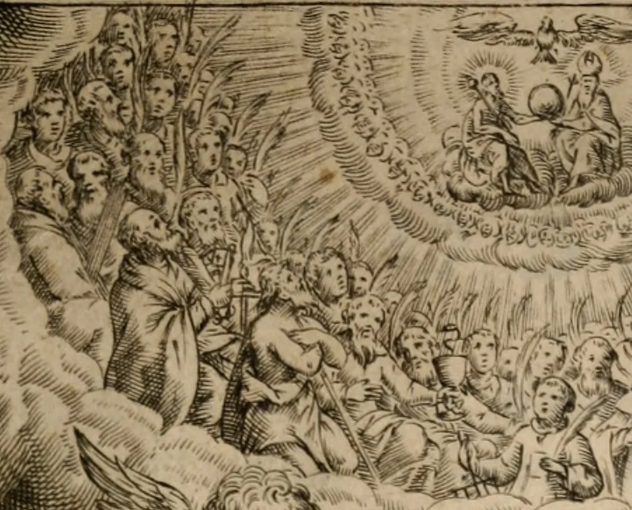 An illustration from Imprese sacre con triplicati discorsi, illustrate & arricchite. Con le aggiuntione [sic] ultimamente fattevi dall'istesso autore et in questa terza impressione, con sei copiosissime tavole molto più che prima adornate, 1629, leaf 4