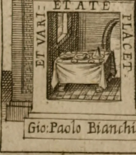 An illustration from Imprese sacre con triplicati discorsi, illustrate & arricchite. Con le aggiuntione [sic] ultimamente fattevi dall'istesso autore et in questa terza impressione, con sei copiosissime tavole molto più che prima adornate, 1629, leaf 4